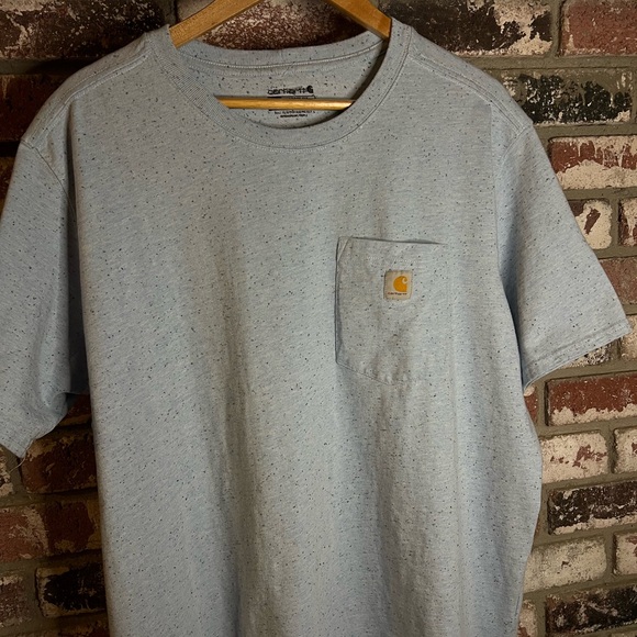 Carhartt Men's Speckled Blue Short Sleeve Tee - Picture 1 of 7